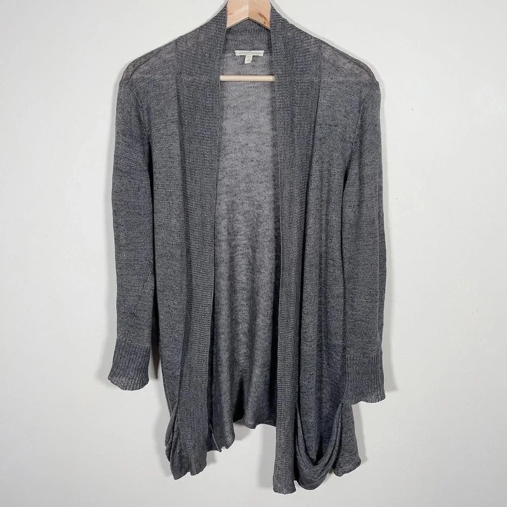 Eileen Fisher Grey Open Knit Cardigan